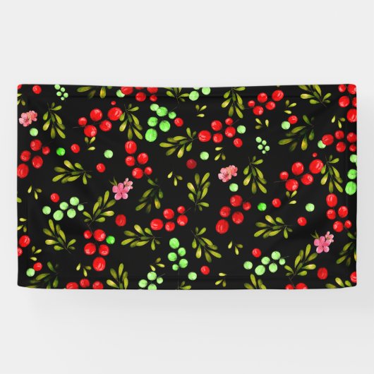 Berries Pattern Banner (Horizontal)