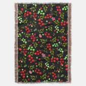 Berries Pattern Decke (Vorderseite Vertikal)