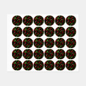 Berries Pattern Etiketten (Blatt)