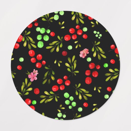 Berries Pattern Etiketten (Design 1)