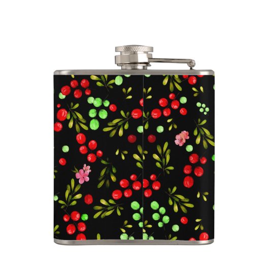 Berries Pattern Flachmann (Rückseite)