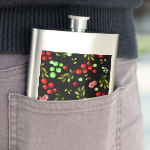 Berries Pattern Flachmann