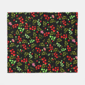 Berries Pattern Fleecedecke (Vorderseite (Horizontal))