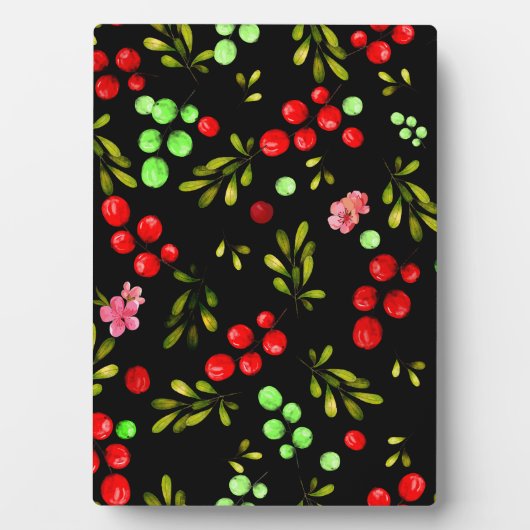 Berries Pattern Fotoplatte (Vorderseite)