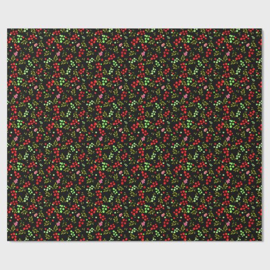 Berries Pattern Geschenkpapier (Flach)