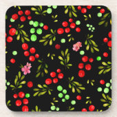 Berries Pattern Getränkeuntersetzer (Vorderseite)