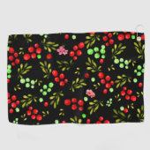 Berries Pattern Golfhandtuch (Horizontal)
