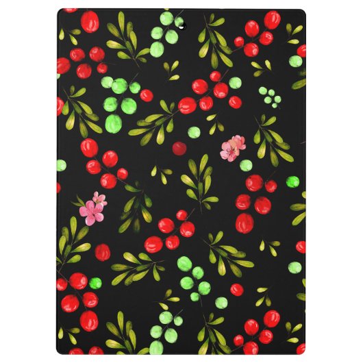 Berries Pattern Klemmbrett (Rückseite)