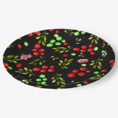 Berries Pattern Pappteller (Schrägansicht)