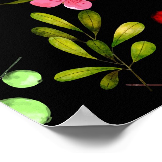 Berries Pattern Poster (Ecke)