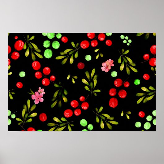 Berries Pattern Poster (Vorne)