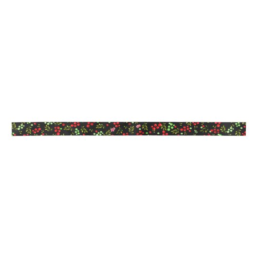 Berries Pattern Satinband (Vorderseite)