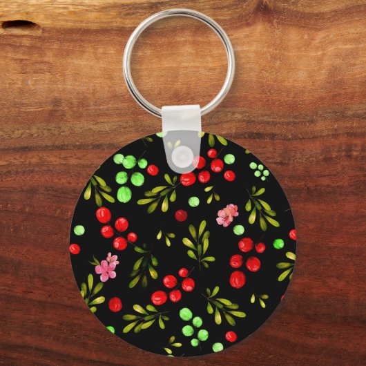 Berries Pattern Schlüsselanhänger (Rückseite)
