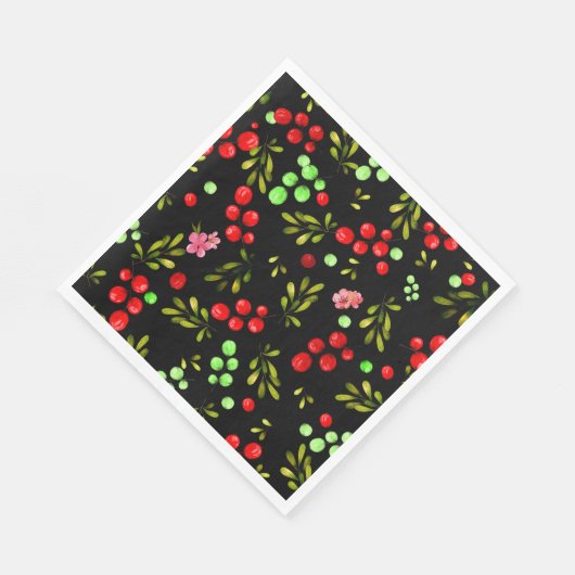 Berries Pattern Serviette (Ecke)