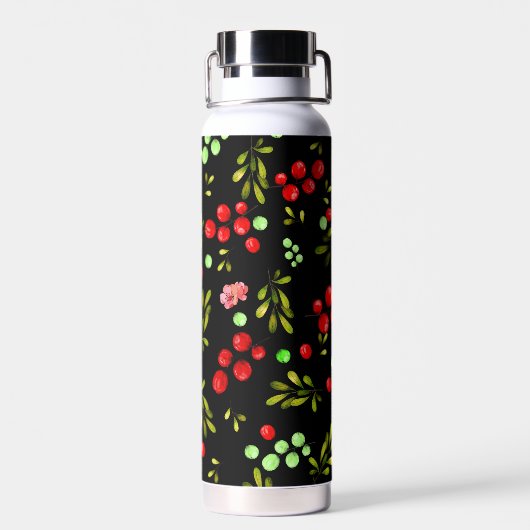 Berries Pattern Trinkflasche (Rückseite)