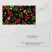 Berries Pattern Visitenkarte (Vorne/Hinten)