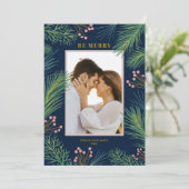 Berries Pines Foto Weihnachten (Stehend Vorderseite)