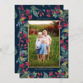 Berries Pines Gold Fossil Foto Weihnachten (Vorne/Hinten)