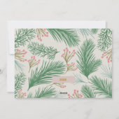 Berries Pines Weihnachts-Foto Feiertagskarte (Rückseite)