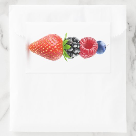 Berries-Pyramide Rechteckiger Aufkleber (Tasche)