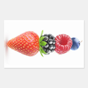 Berries-Pyramide Rechteckiger Aufkleber