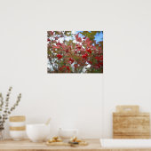 Berries Red Fall Leaf Herbstgarten Erntedank Poster (Küche)