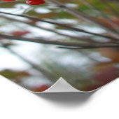 Berries Red Fall Leaf Herbstgarten Erntedank Poster (Ecke)