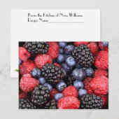 Berries Rezept Card Postkarte (Vorne/Hinten)