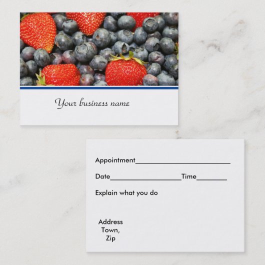 Berries Terminkarte (Vorne/Hinten)