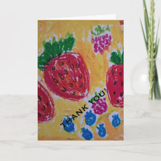 Berries Thank You Card Karte