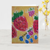 Berries Thank You Card Karte (Gelbe Blume)