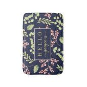 Berries und Blätter in Aquarellen Hallo Herrlich Badematte (Vorderseite Vertikal)