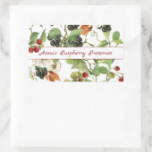 Berries und Foliage Rechteckiger Aufkleber (Tasche)