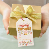 Berries und Glocken Weihnachten Geschenkanhänger