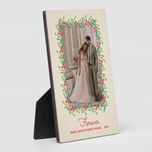 Berries und Greenery Foto mit Easel Fotoplatte (Seite)