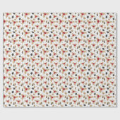 Berries und Pinecones Geschenkpapier (Flach)