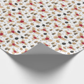 Berries und Pinecones Geschenkpapier (Ecke)