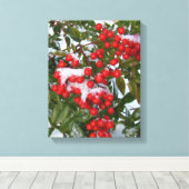 Berries und Schnee! Leinwanddruck (Insitu (Holzboden))