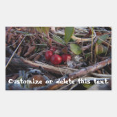 Berries und Twigs; benutzerdefinierbar Rechteckiger Aufkleber (Vorderseite)