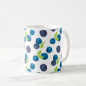 Berries Vintag Blueberry Bilberry Illustration Kaffeetasse (VorderseiteRechts)