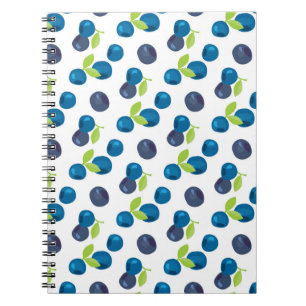 Berries Vintag Blueberry Bilberry Illustration Notizblock