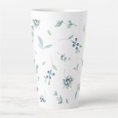 Berries Weihnachts Winter Grüntöne Elegant Hübsch Milchtasse (Vorderseite)