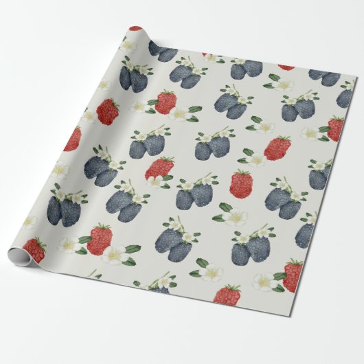 Berries Wrapping Paper Geschenkpapier (Ungerollt)