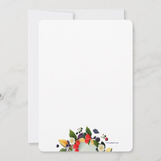 Berries Wreath Einladung (Rückseite)