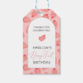 Berry 1. Geburtstag danke Geschenkanhänger (Vorderseite)