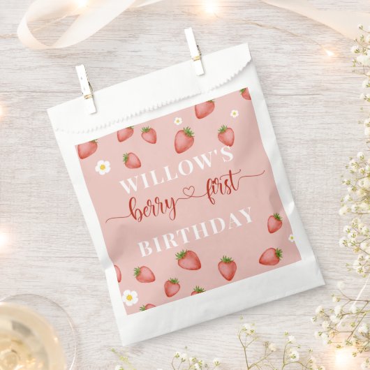 Berry 1. Geburtstag Gastgeschenke - Sweet Keepsake Geschenktütchen (Ausgeschnitten)