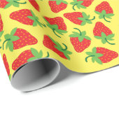 Berry 1. Geburtstag Niedlich Strawberry Farbige Mo Geschenkpapier (Rolleneckpunkt)