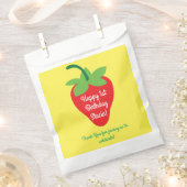 Berry 1. Geburtstag Niedlich Strawberry Farbige Mo Geschenktütchen (Ausgeschnitten)