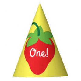 Berry 1. Geburtstag Niedlich Strawberry Farbige Mo Partyhütchen