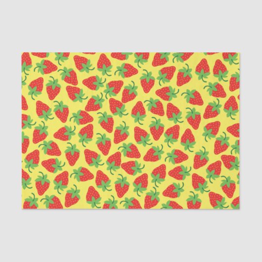 Berry 1. Geburtstag Niedlich Strawberry Farbige Mo Seidenpapier (Vorderseite)